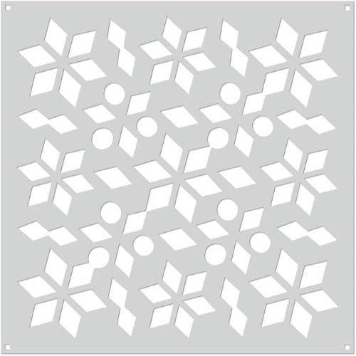 Hero Arts - Stencil Square: SA169 Poinsettia Pattern