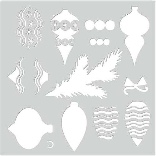 Hero Arts - Stencil Square: SA170 Layering Ornaments and Trimmings