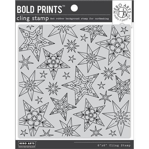 Hero Arts - Bold Prints Cling Stamp: CG886 Star Pattern