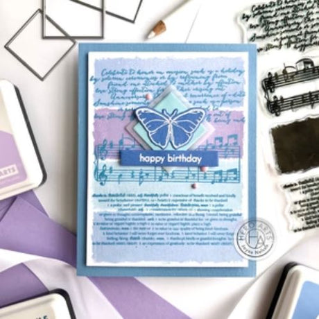 Hero Arts Clear Stamp & Die Combo Beautiful Butterflies
