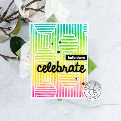 Hero Arts Stencil 6"X6" Stripy