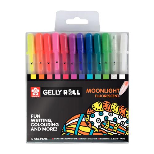 Sakura's Gelly roll gel pen Moonlight fluorescent 12pieces