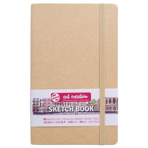Royal Talens Art Creation Sketchbook 140g 5.1"X8.3" Kraft, 80 Sheets