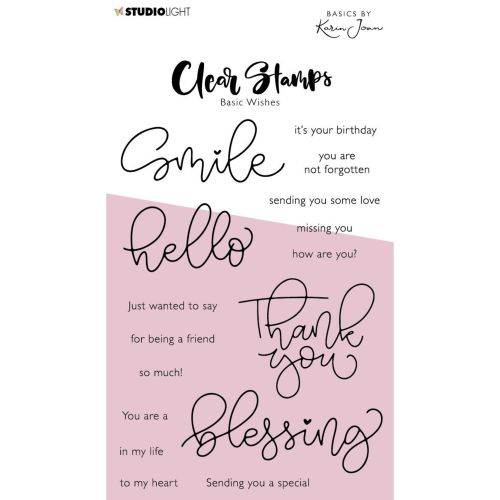 Karin Joan Basic Wishes Clear Stamp