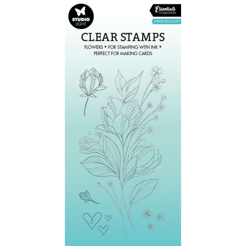 Studio Light Striped Bouquet Essentials Clear Stamps
