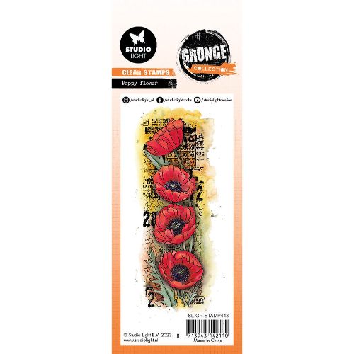 Studio Light Poppy Flower Grunge Stamps