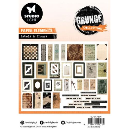Studio Light Labels & Frames Grunge Paper Elements