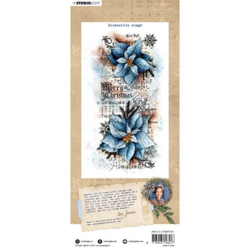 Studio Light Vintage Christmas Clear Stamp Poinsettia Songs