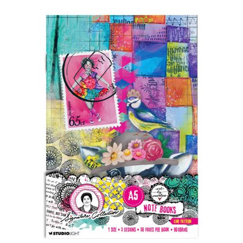 Art By Marlene Signature Collection A5 Note Books - Line Pattern (3 deisgns) (ABM-SI-NOTE02)