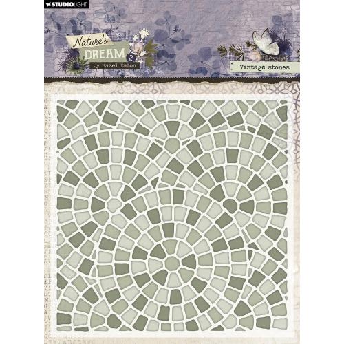 Studio Light Nature's Dream 2 Embossing Folder Vintage Stones (HE-ND-EMB23)