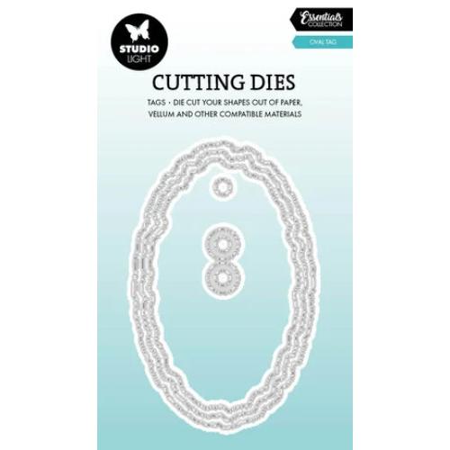 Studio Light Torn Edge Cutting Die Oval Tag (SL-ES-CD1091)