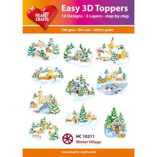 Hearty Crafts - Winter Village Glitter Paint 3D Tooppers (HC-10211)