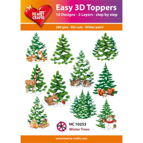 Hearty Crafts - Winter Trees Glitter Paint Toppers (HC-10253)