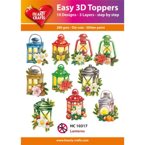 Hearty Crafts - Lanterns Glitter Paint 3D Toppers (HC-10317)