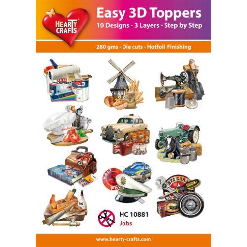 Hearty Crafts - Jobs Hotfoil Finishing 3D Toppers (HC-10881)