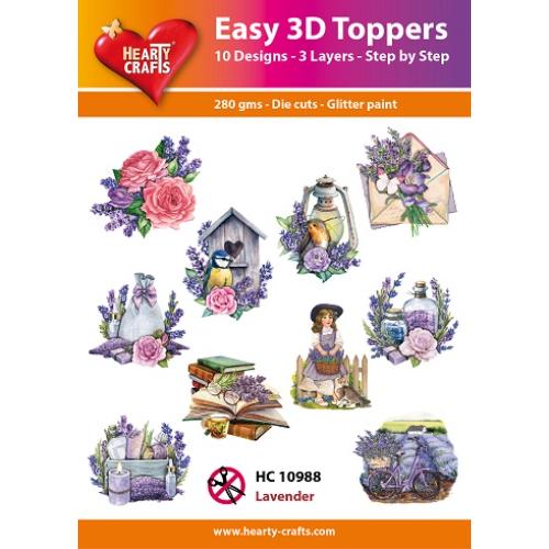 Hearty Crafts - Lavender Glitter Paint 3D Toppers (HC-10988)