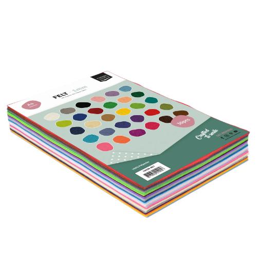 Vaessen Creative • Felt Multipack 1mm A4 Assortment 30pcs