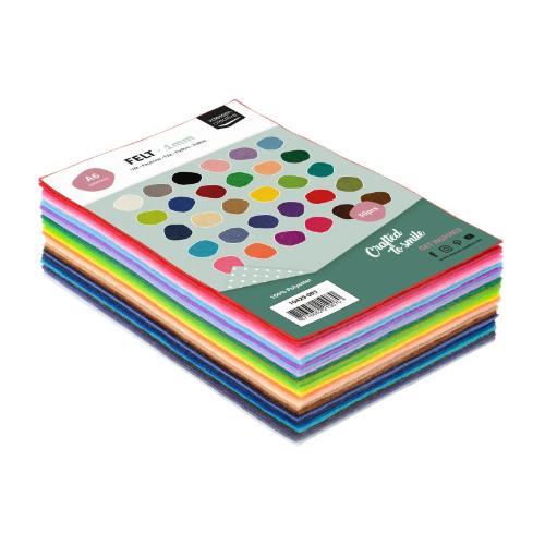 Vaessen Creative • Felt Multipack 1mm A6 Assortment 30pcs