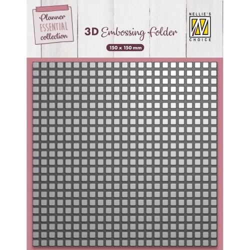 Nellie Snellen 3D Embossing Folder Planner Essential Blocks (EF3D087)