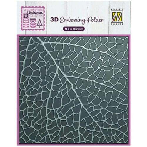 Nellie Snellen 3D Embossing Folder Leaf Grain (EF3D099)