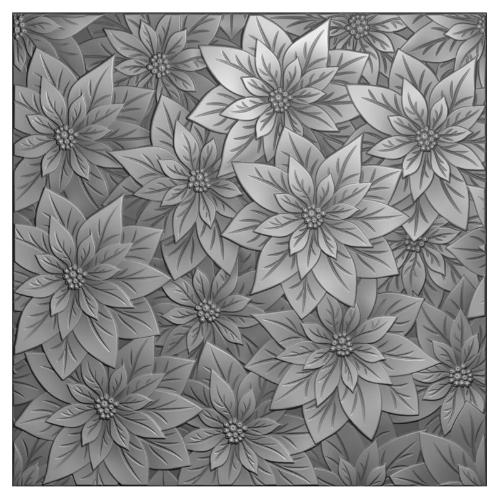 Vaessen Creative - 3D Embossing Folder Christmas Rose 5.9x5.9"