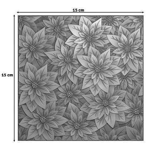 Vaessen Creative - 3D Embossing Folder Christmas Rose 5.9x5.9"