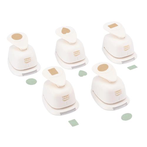 Vaessen Creative - Craft Punch Set Basic Shapes Scalloped 5pcs - Postage as per Actual