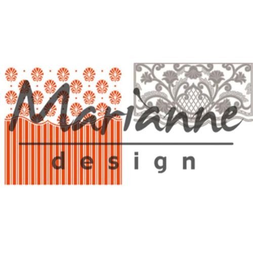 Marianne Design Design Folder Deluxe 6x6 Inch Anja's Ornamental Border (DF3443)