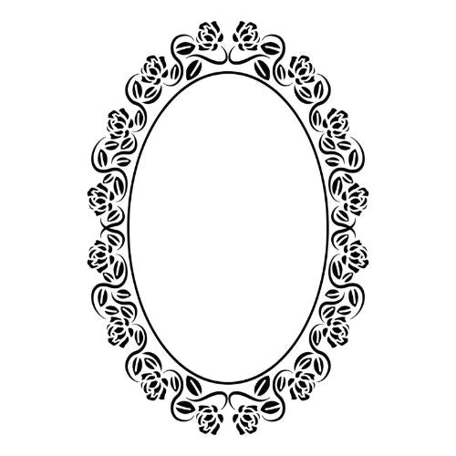 Nellie Snellen - Embossing Folders Oval Frame Roses