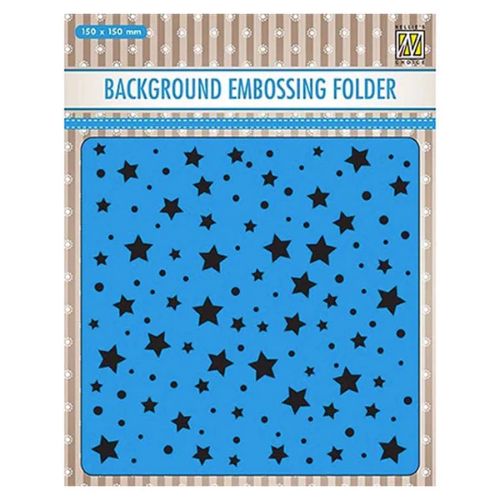 Nellie's Choice Background Embossing Folder - Stars and Dots
