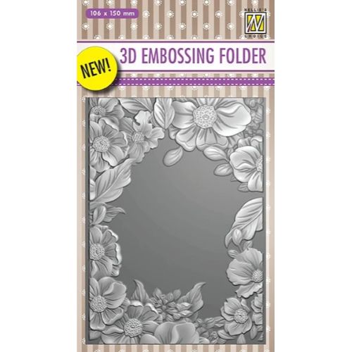 Nellie's Choice 3D Embossing Folder - Flower Frame