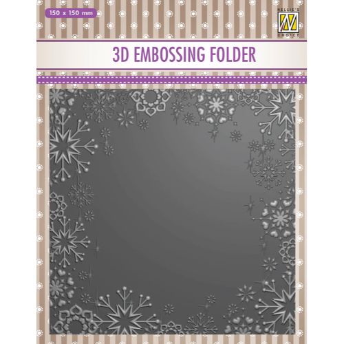Nellie's Choice 3D Embossing Folder - Snowflake Frame
