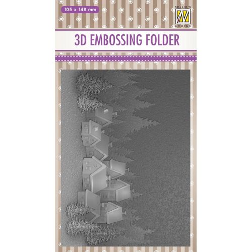 Nellie Snellen - 3D Embossing Folder Snowy Village