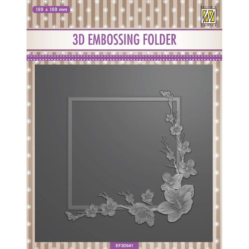 Nellie Snellen - 3D Embossing Folder Square Frame Blossom