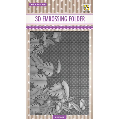 Nellie's Choice 3D Embossing Folder - Monstera Deliciosa