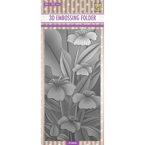 Nellie's Choice 3D Embossing Folder Slimline - Lilies
