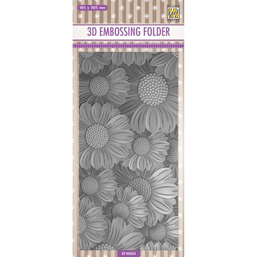 Nellie's Choice 3D Embossing Folder Slimline - Marigolds