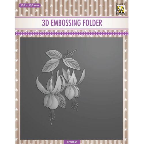 Nellie's Choice 3D Embossing Folder Square - Fuchsia