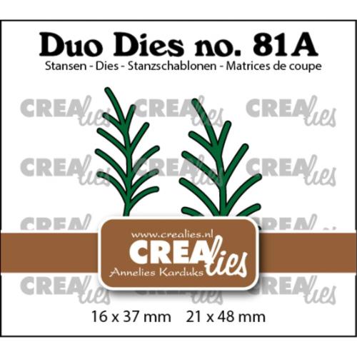 Crealies Duo Dies No. 81a Leaves 24a Branches (Mirror Image) (CLDD81a)
