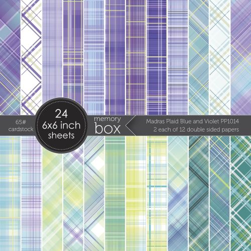 Memory Box - Madras Plaid Blue and Violet 6x6 pack