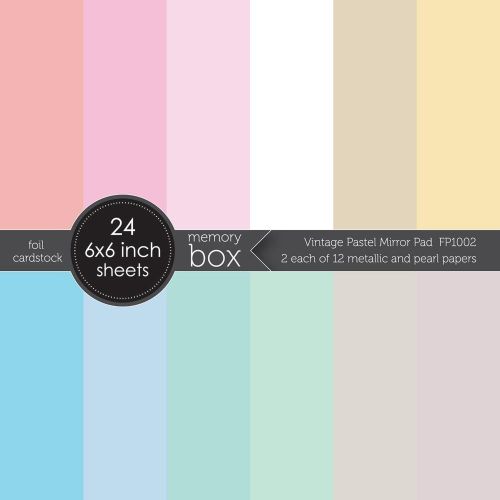 Memory Box - Vintage Pastel Mirror Pad 6x6 pack