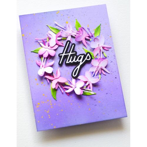 Memory Box - Little Fuchsia Flower Trio and Branch craft die