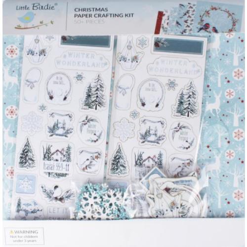 Little Birdie Christmas 12"X12" Paper Crafting Kit-Joy Of Winter - Postage as per Actual