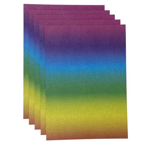 Craft Perfect Ombre Glitter Cardstock 8.5"X11" Kaleidoscope Of Color