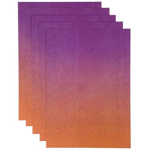 Craft Perfect Ombre Glitter Cardstock 8.5"X11" Arabian Nights