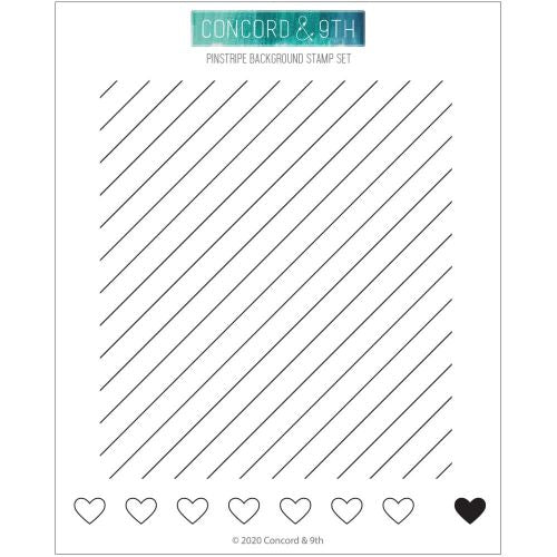 Concord & 9th Clear Stamps 6"X6" Pinstripe Background