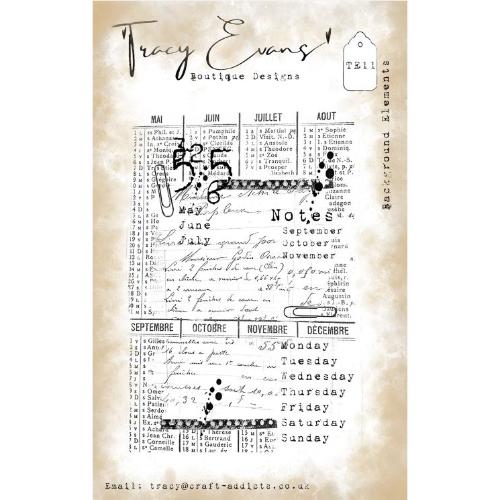 Tracy Evans - Background Elements (A7 Stamp) (TE011)