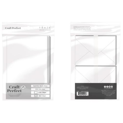 Craft Perfect Card Blanks US A2 50/Pkg White - Postage as per Actual