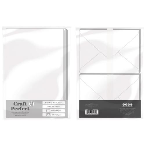 Craft Perfect Card Blanks 5"X7" 50/Pkg White - Postage as per Actual