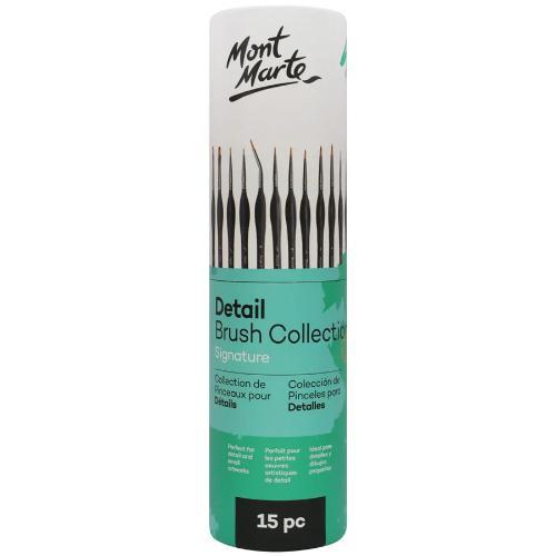 Mont Marte Detail Brush Collection Signature 15pc - Postage as per Actual